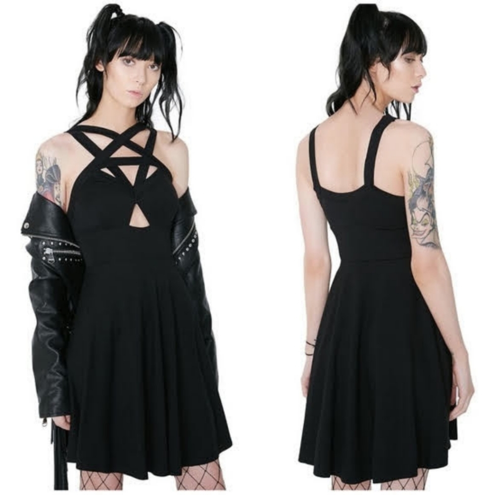 Killstar Cosmik Pentagram Skater Dress